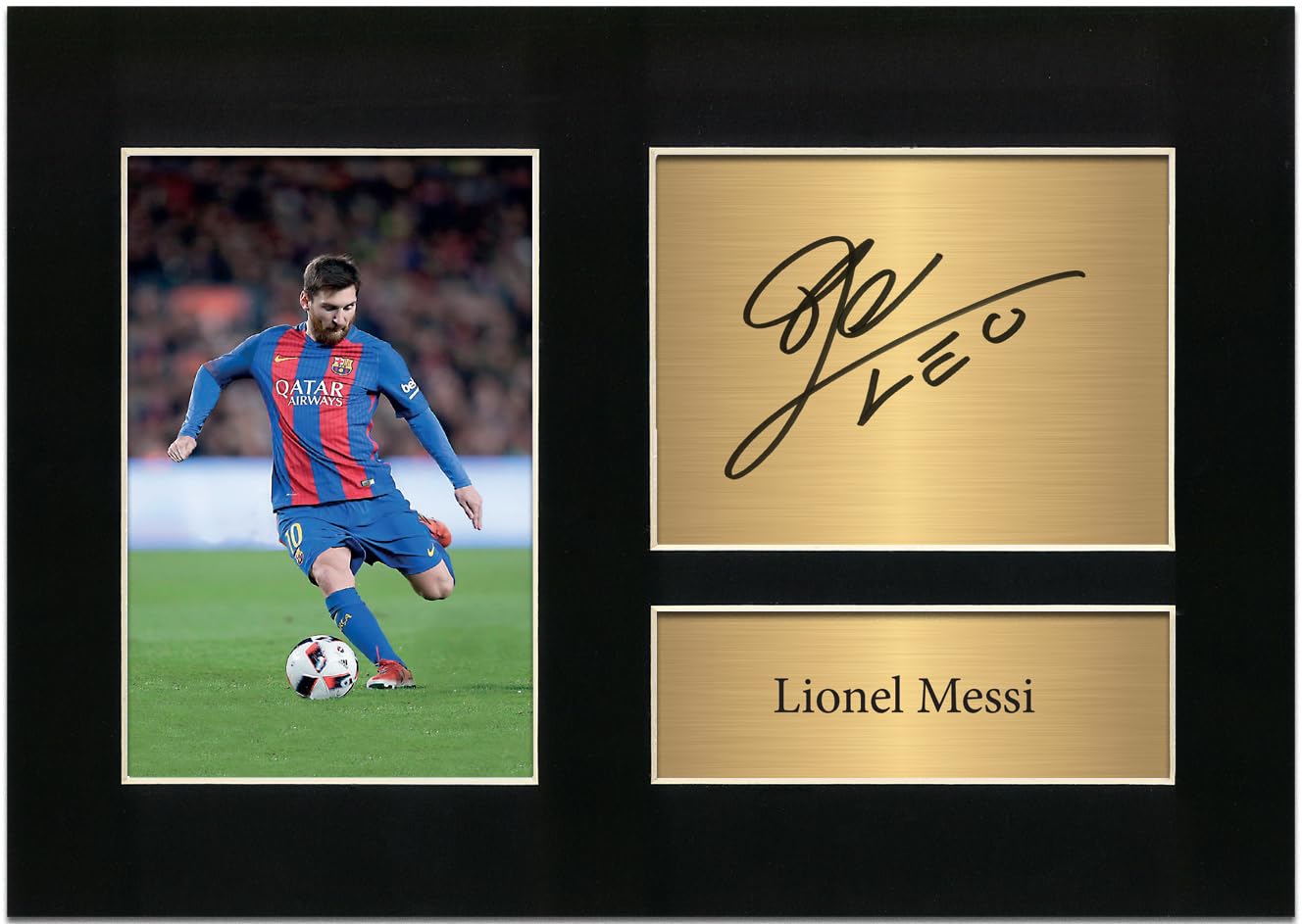 Zulu Image Black Lionel Messi Signed Barcelona Signed Autograph Printed Photo Reproduction Print Picture A4 Display No15,