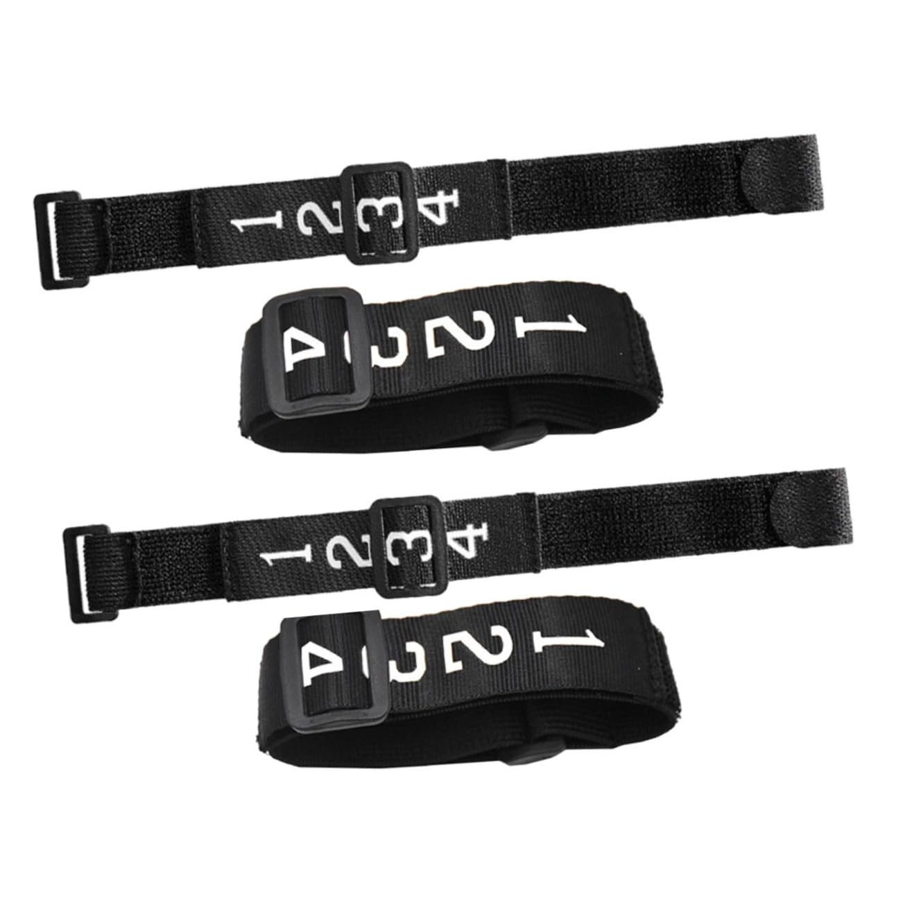 Abaodam 4pcs Football Wristband Referee Kit Wristbands Convenient Football Referee Gear Soccer Numbered Wristband Football Accessories Kits Sport Wrist Straps Wrist Band Plastic Black