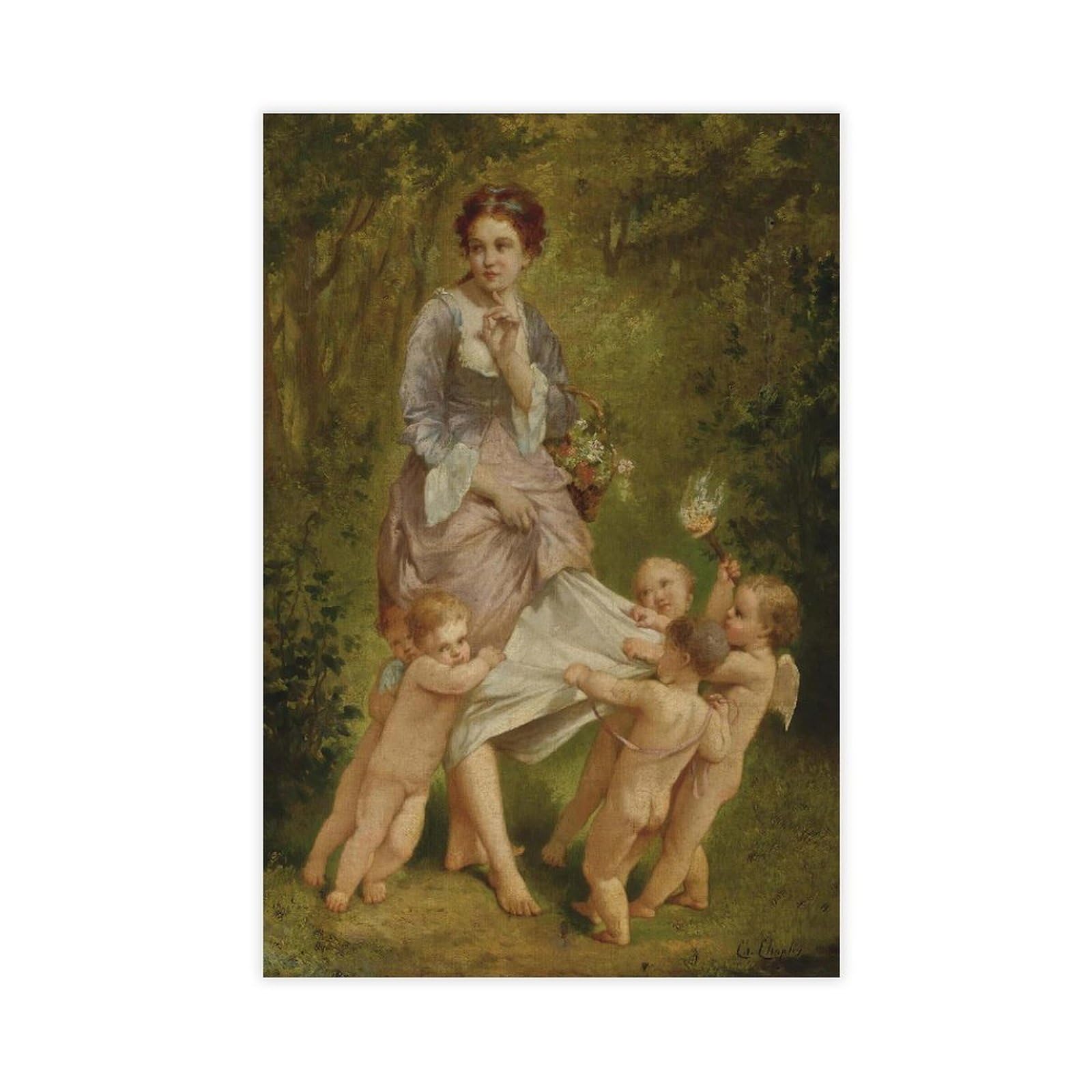 JFECTH Venus With Putti Canvas Poster for Office Decor Gift