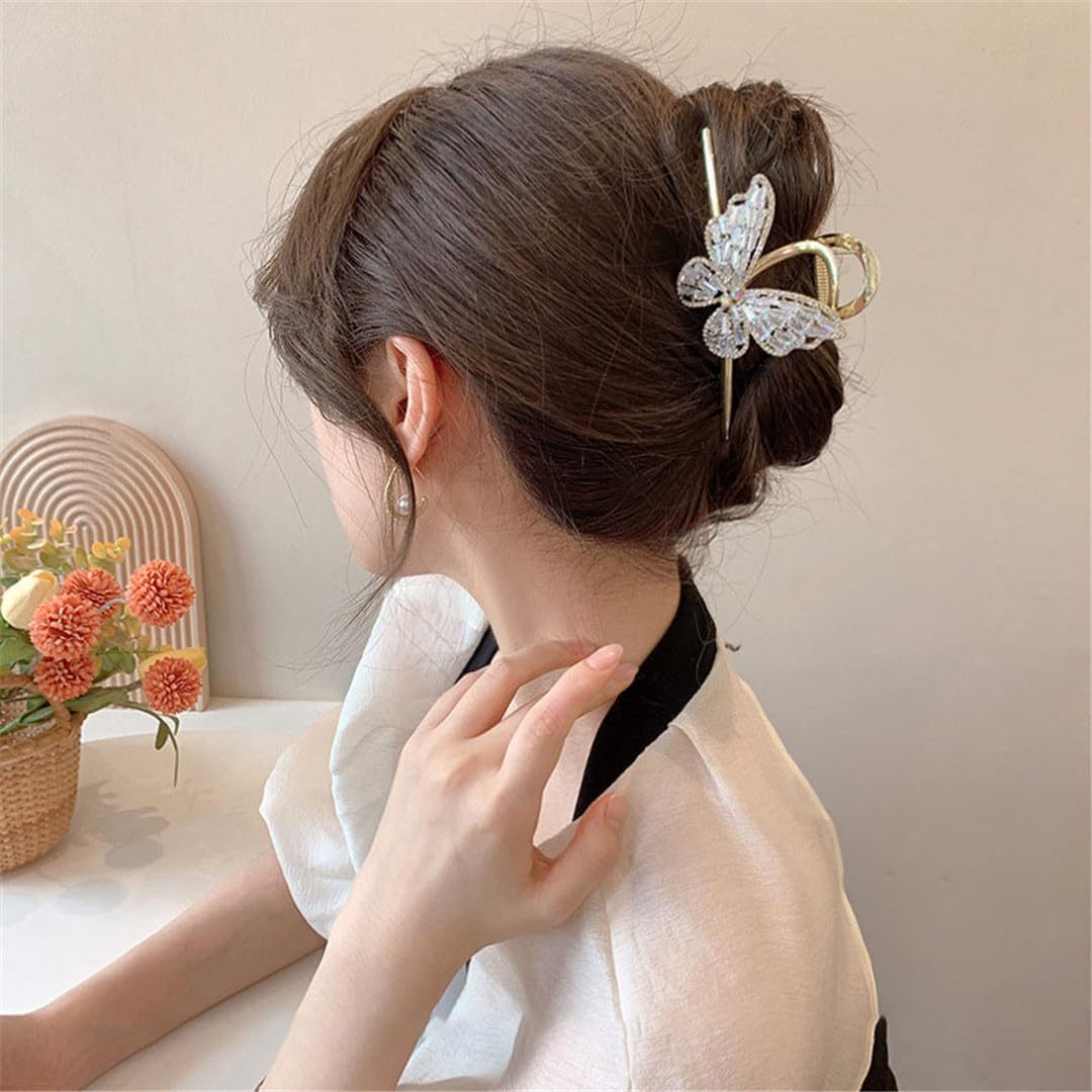Forcine per capelli cinesi, forcine per capelli con clip grande per donne forcine per capelli con diamante clip per capelli pinza pinza artigli coda di cavallo artiglio clip