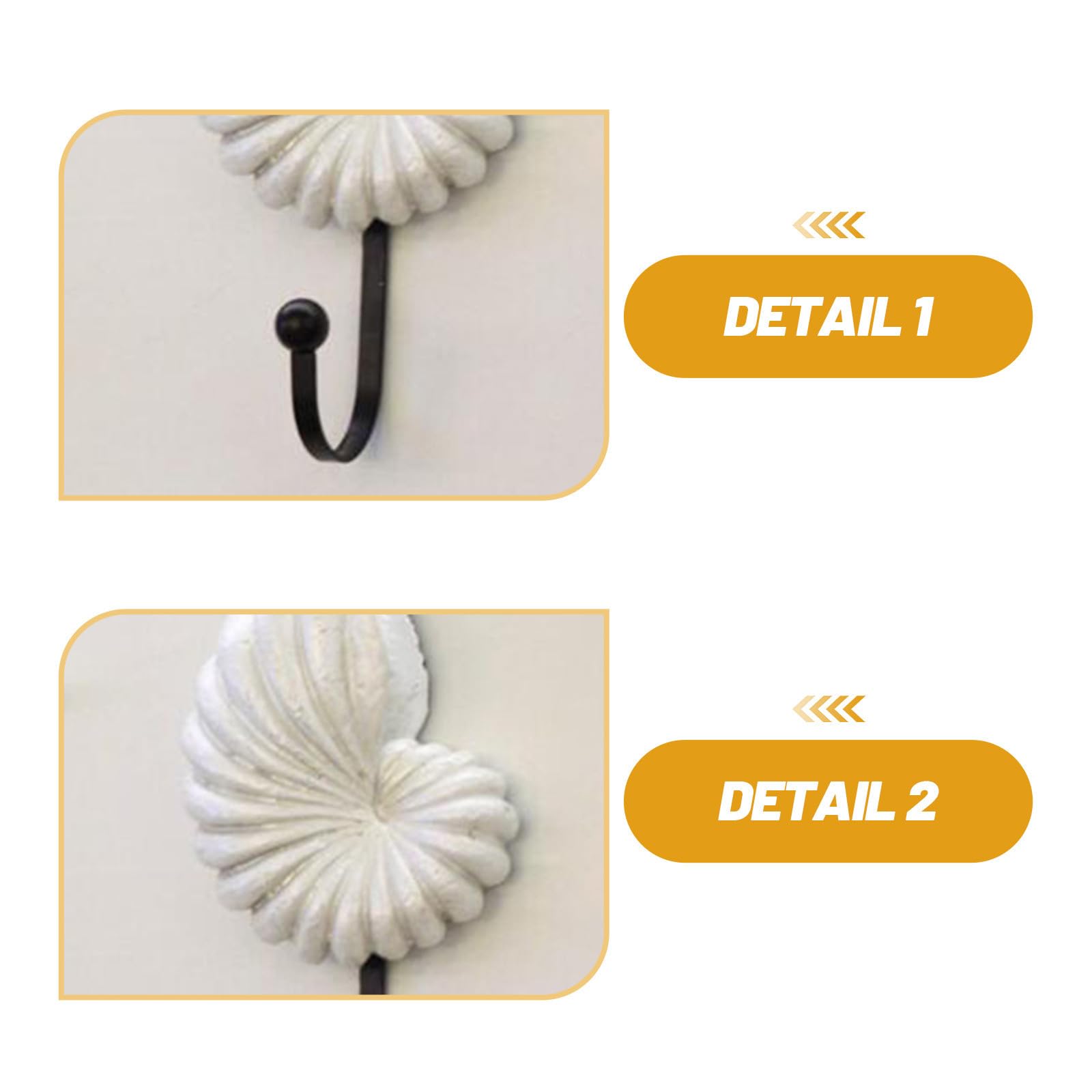 Baluue 6 Piezas Ganchos de Pared de Estilo Costero Diseño de Figura Marina y Conchas para Colgar Toallas y Ropa en Dormitorio y Entrada, Perfectos para Fiesta Verano