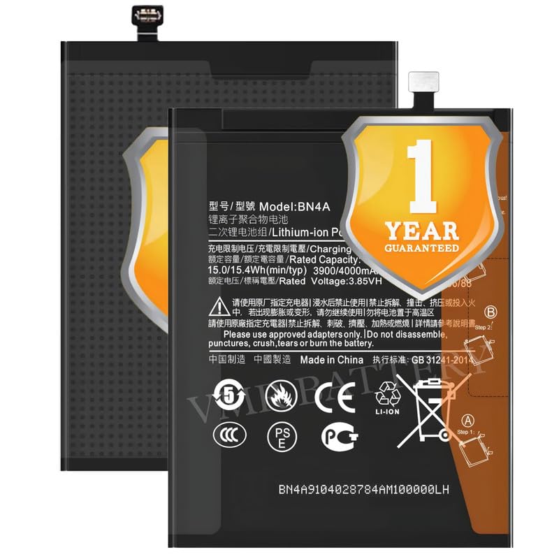 Image of Original BN4A Battery Compatible for Xiaomi Redmi Note 7 (M1901F7G, M1901F7H, M1901F7I) | Redmi Note 7S (M1901F71) | Redmi Note 7 Pro (M1901F7S) - (4000mAh) - 1 Year Warranty K7
