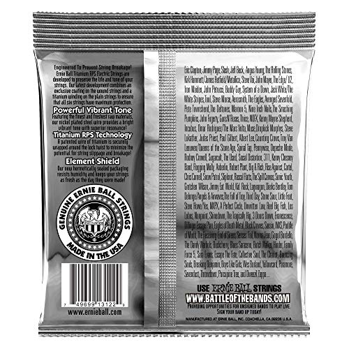Image of Ernie Ball Hybrid Slinky Coated Titanium Electric Guitar Strings, 9-46 Gauge (P03122)