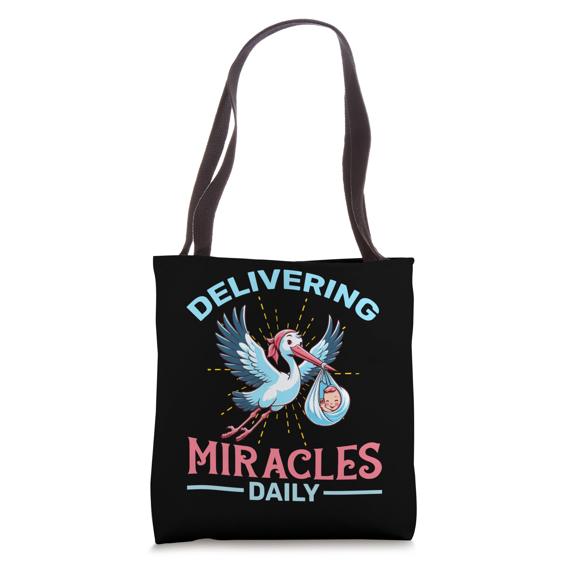 Newborn Arrival Celebration Stork Delivery Tote Bag