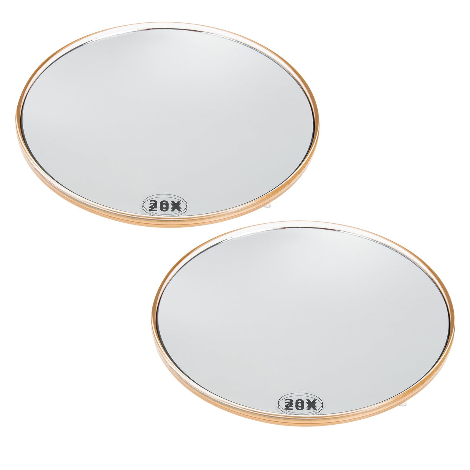 Juego de 2 espejos de maquillaje con ventosa ideal para baño y viajes, perfecto para pellizcar cejas y cuidado detallado