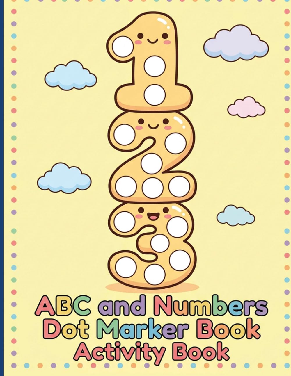 ABC and Numbers Dot Marker Book Activity Book: Educational Paint Dauber Activities Featuring Letters Numbers and Shapes with Borders for Toddler Preschool Prep