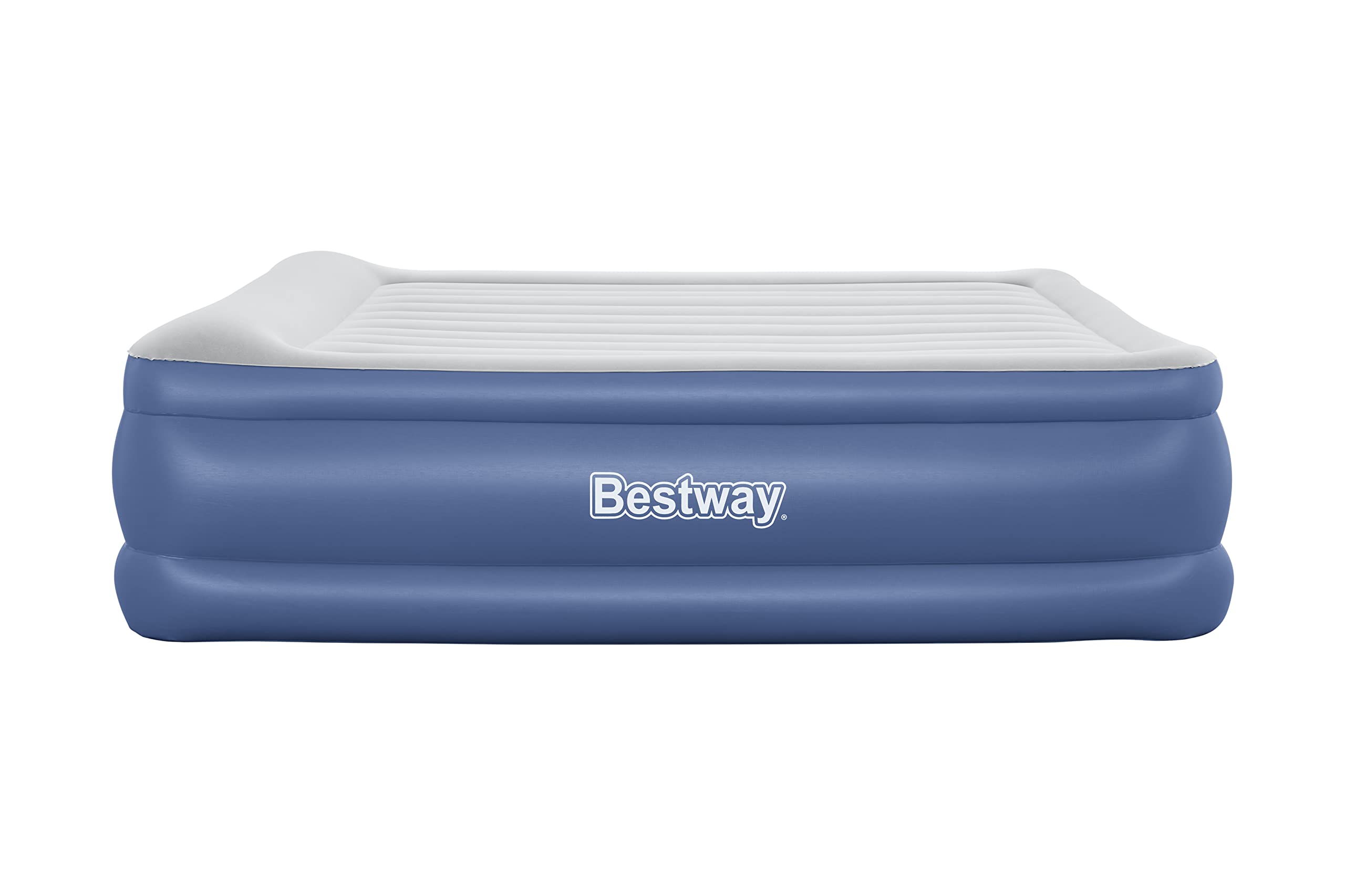 Bestway 80" x 76" x 22"/2.03m x 1.93m x 56 cm Tritech Air Mattress King Built-in AC Pump