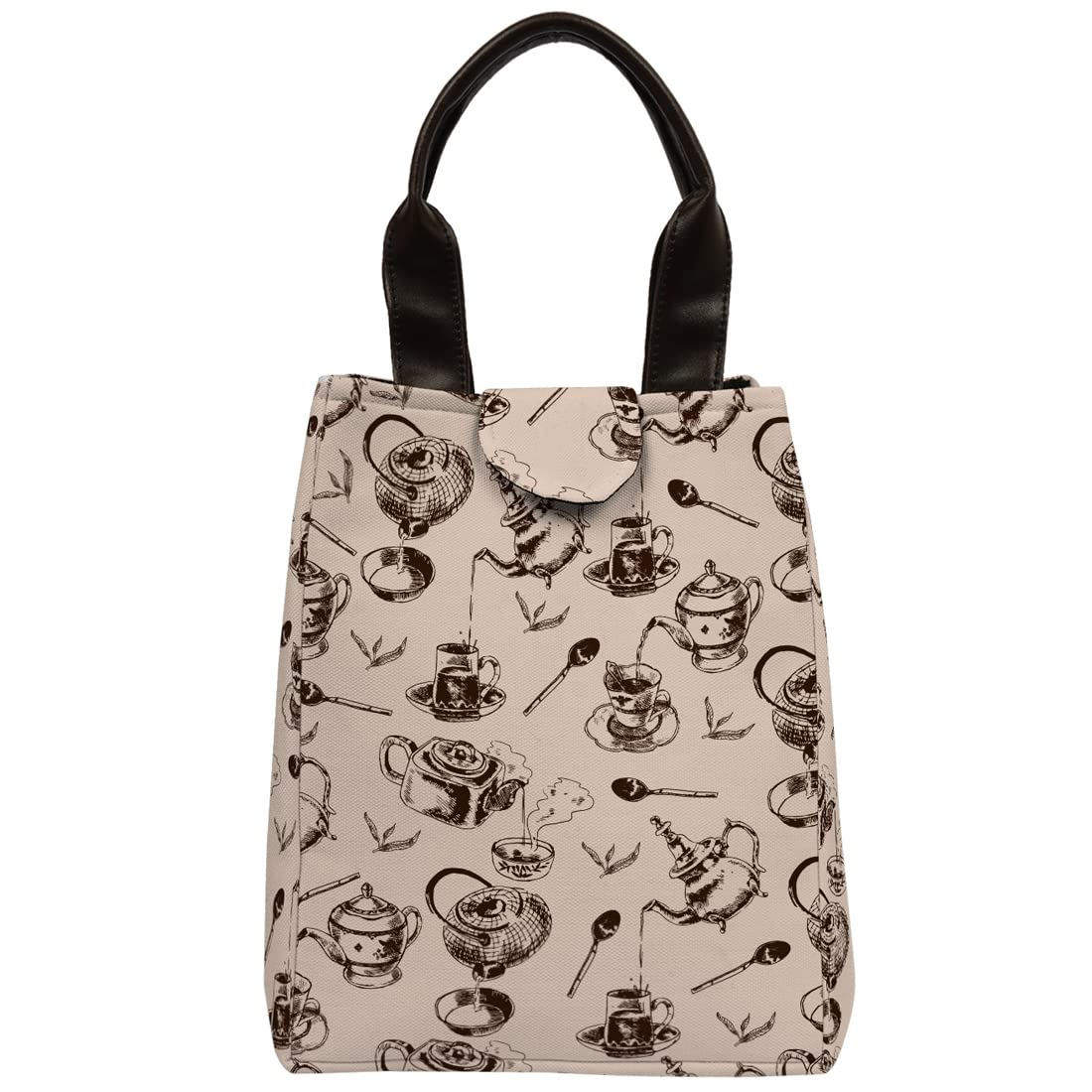Crazyify Canvas Printed Lunch Bag with Pu Handle/Tiffin Bag/Lunch Bag for Men/Lunch Bag for Office/Women Stylish-Lunch Bag for School,Picnic & Work Lunch Bag (B0BWVBNQTK) Amazon Price History, Amazon Price Tracker