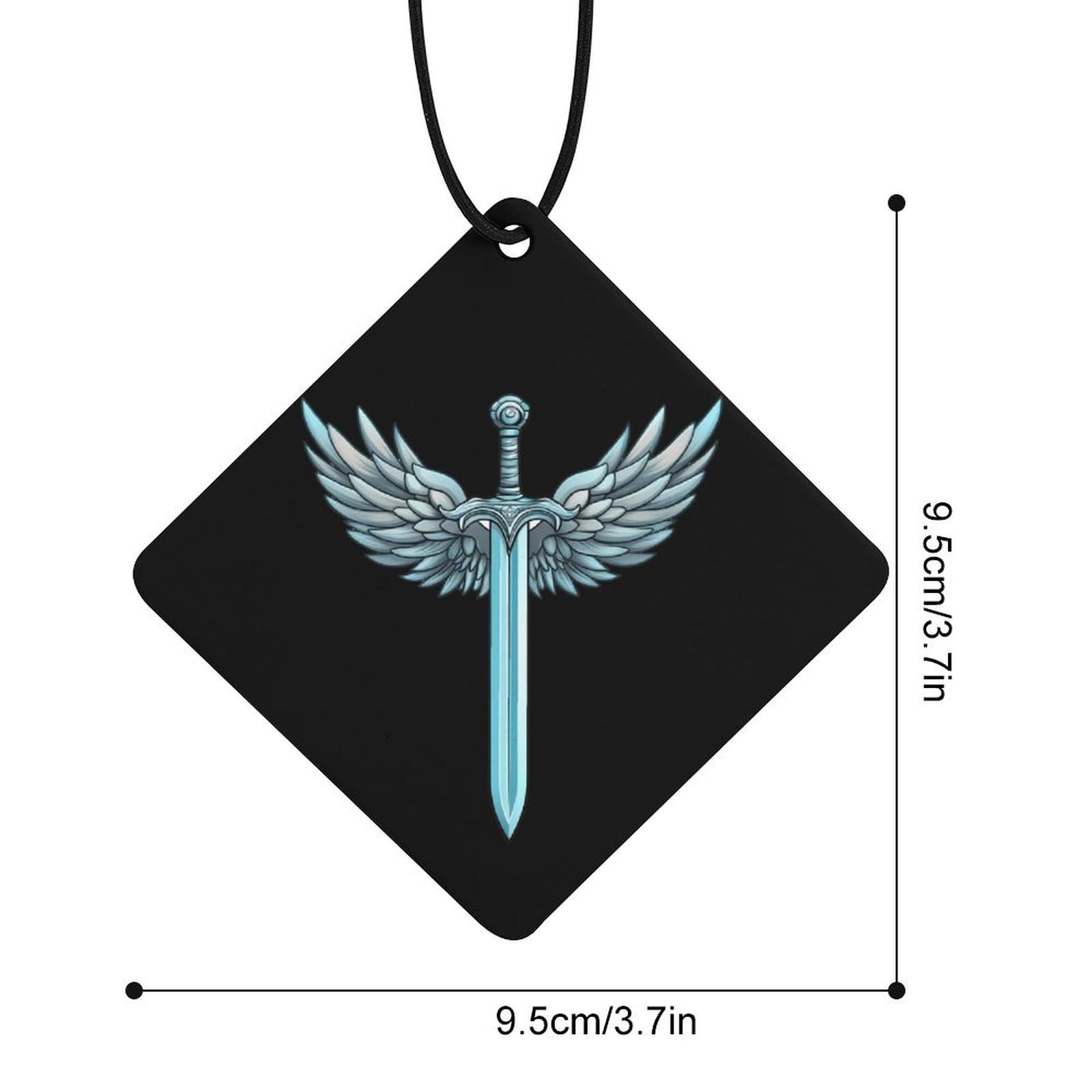 Holy Sword Design Car Air Freshener Hanging Aromatherapy Tablets for Car Accessories Rhombus