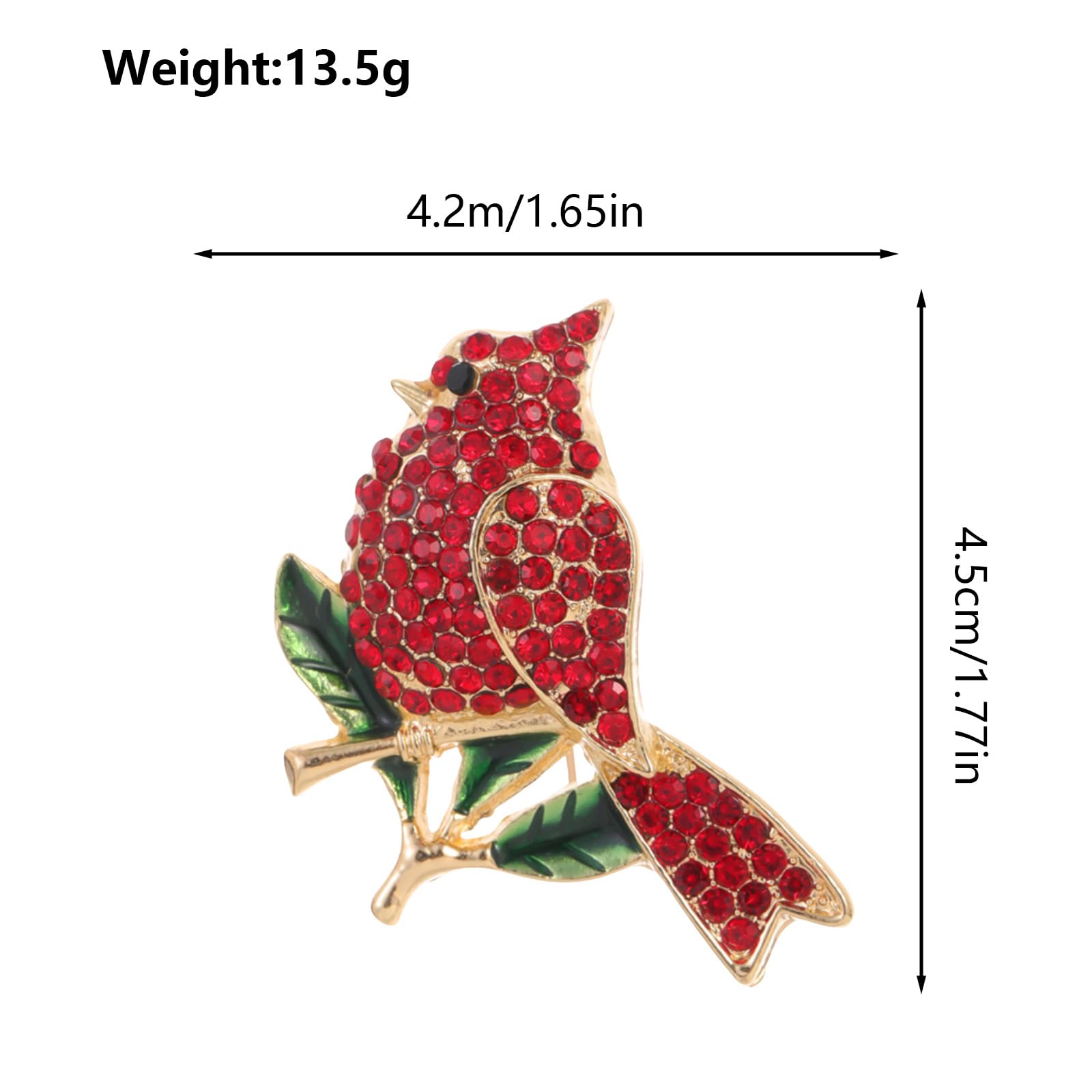 FAIRYGATE Gold Pin for Dress Brooch Crystal Pins Badge Enamel Lapel Brooches for Women Jewelry Decoration for Birthday Dating Party Anniversary UC31 — view 53