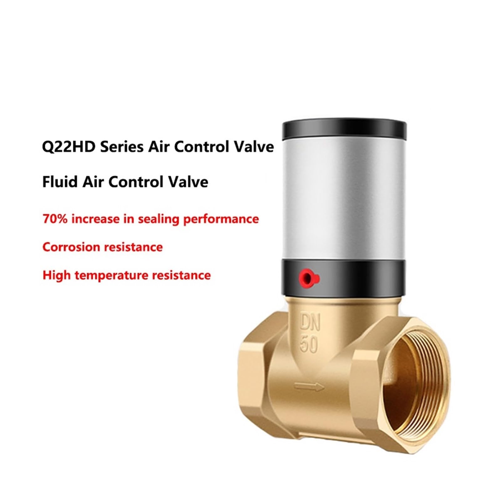 Válvula de Control Aire Fluido Q22HD DN15/20/25/32/40/50 Cuerpo válvula latón neumática(NBR Seal)