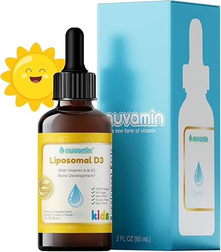 Nuvamin - Gotas de vitamina liposomal líquida A y D3 con K2 para bebés niños y adultos, 800 UI/ml, 2 onzas líquidas (2.0 fl oz), 120 porciones