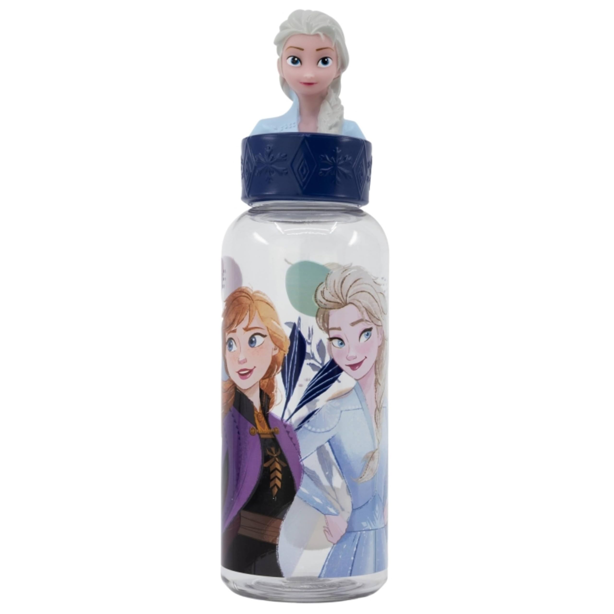Kp Pharma Multicolour - Disney Frozen Disney Frozen 3D Kids Water Bottle With Straws For School, Travel, Sports And Picnic