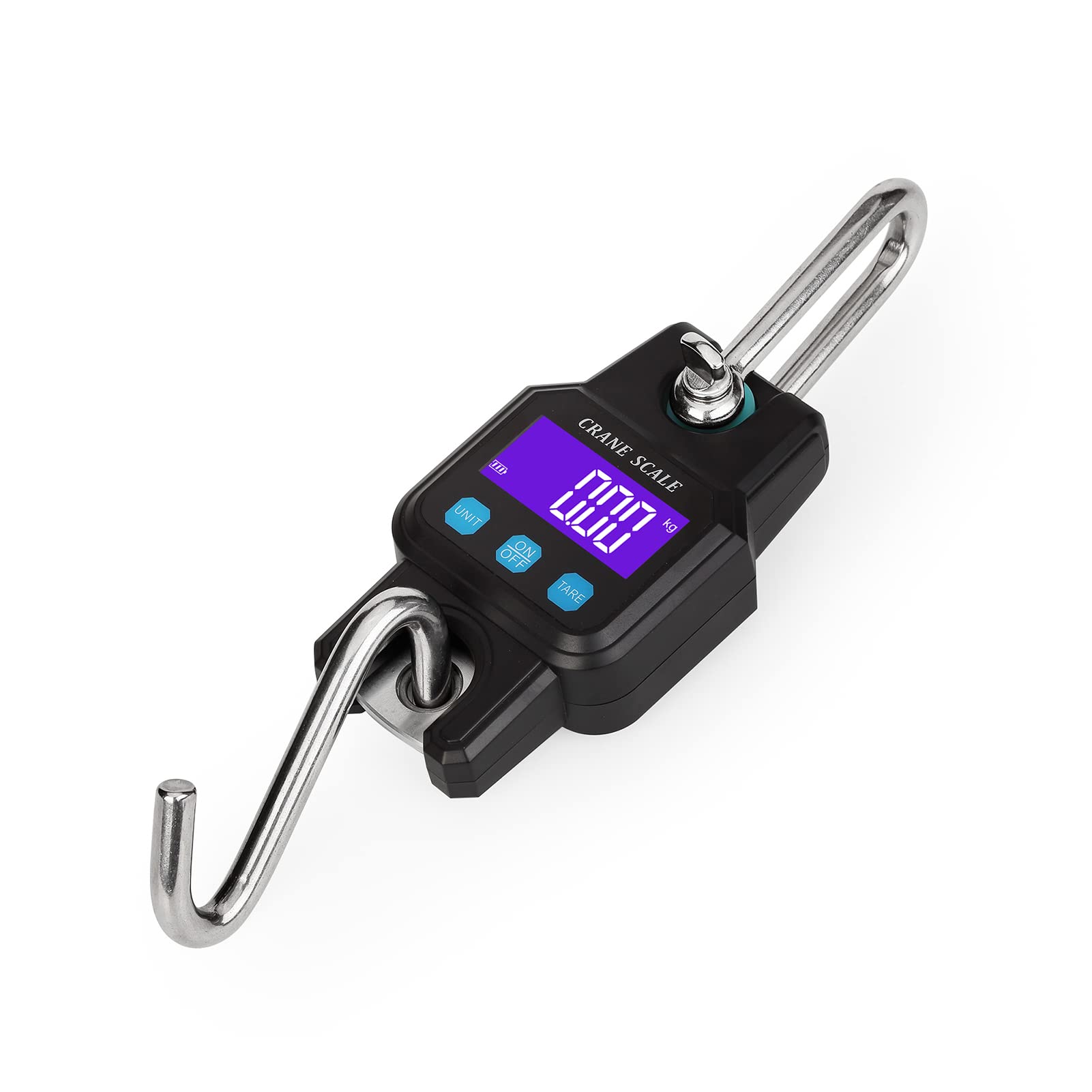 Báscula de grúa portátil de alto rendimiento, 300 kg/600 libras, báscula colgante electrónica digital, báscula de gancho industrial recargable, interruptor único, almacenamiento de datos, tara, cero