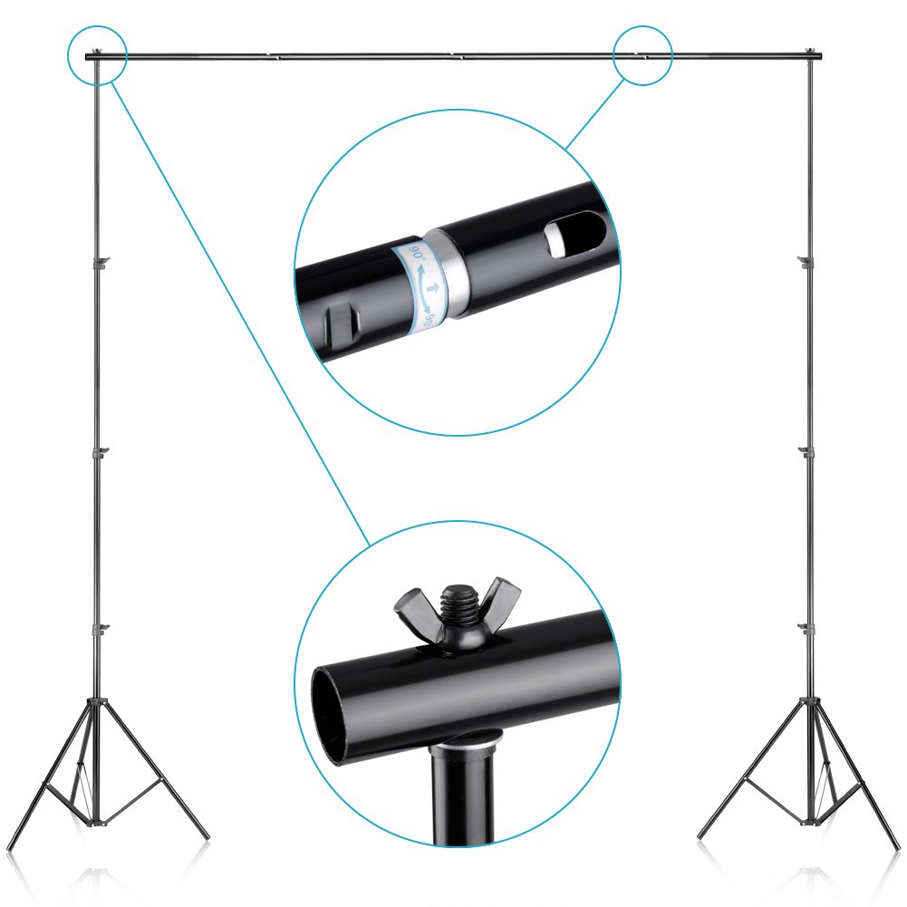 Neewer Support De Fond De Décors 2,6 X 3m Avec Toiles De Fond 3 X 6m Blanc Noir Vert Et Sac De Transport Pour Photo Studio Photographie Portrait Produit Et Video Tournage Neewer Support De Fond De Décors 2,6 X 3m Avec Toiles De Fond 3 X 6m Blanc Noir Vert Et Sac De Transport Pour Photo Studio Photographie Portrait Produit Et Video Tournage