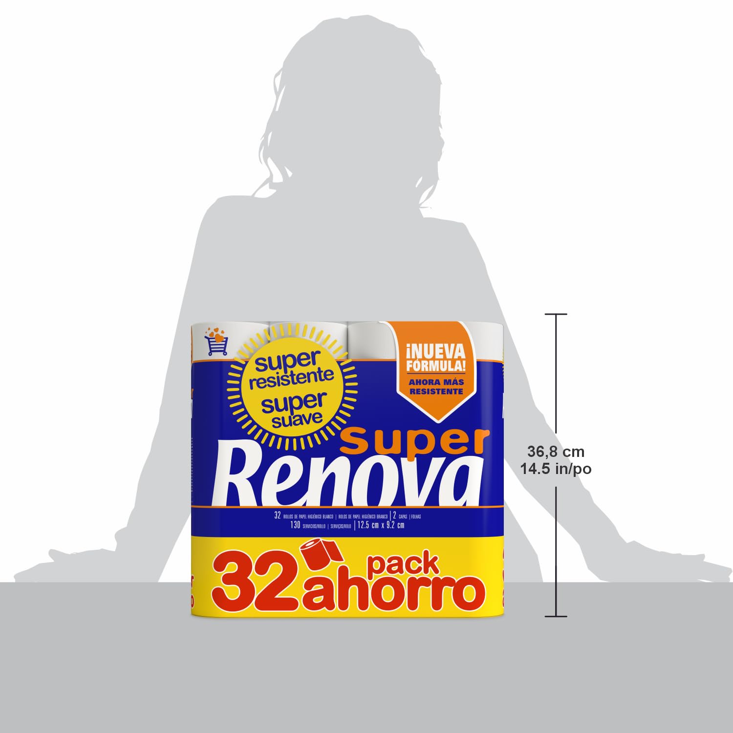 Renova Papel higiénico Super Blanco - 32 rollos de papel