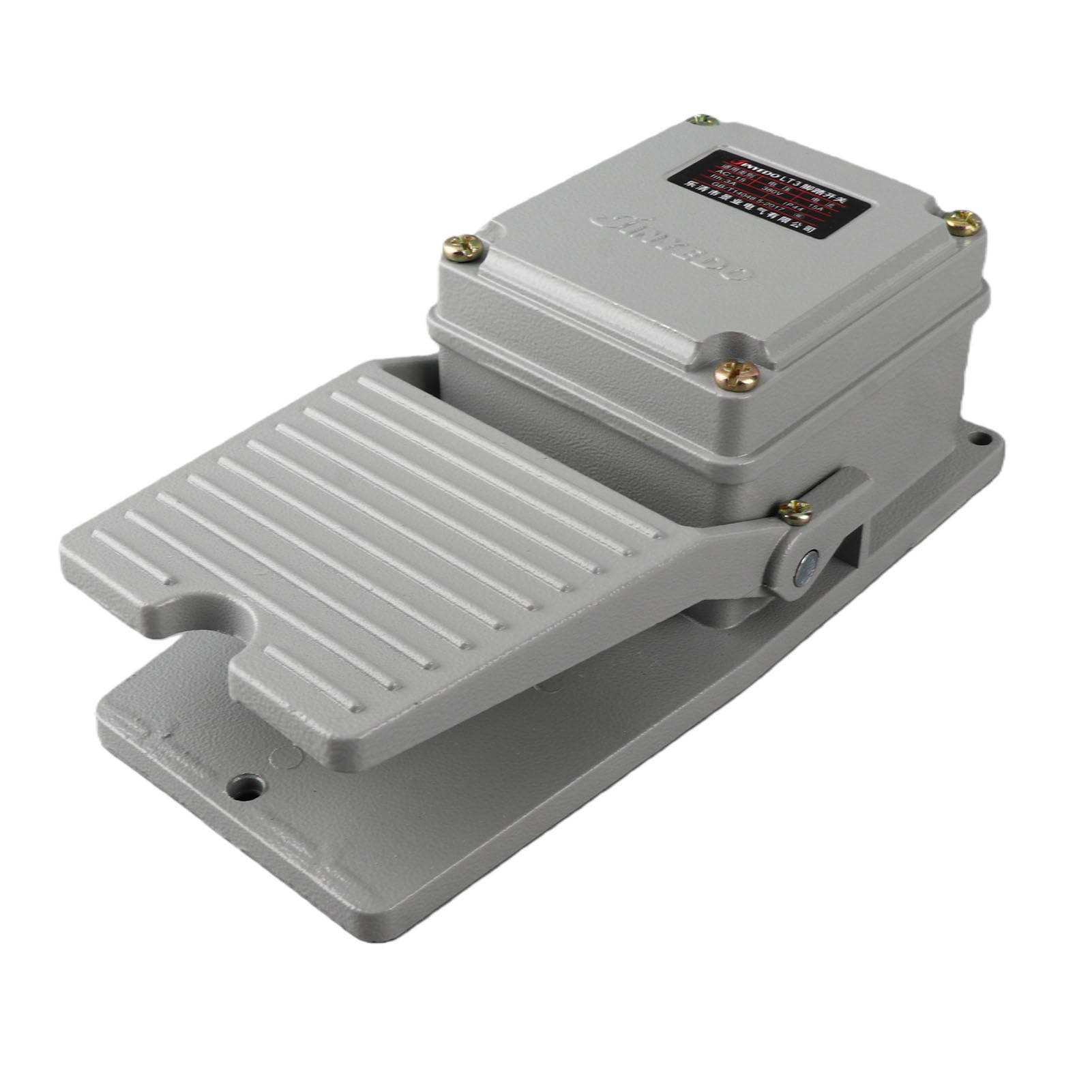 Interruttore pedale, pedale elettrico momentaneo alluminio antiscivolo, interruttore comando pedale, contatti argentati Interruttore a pedale LT3