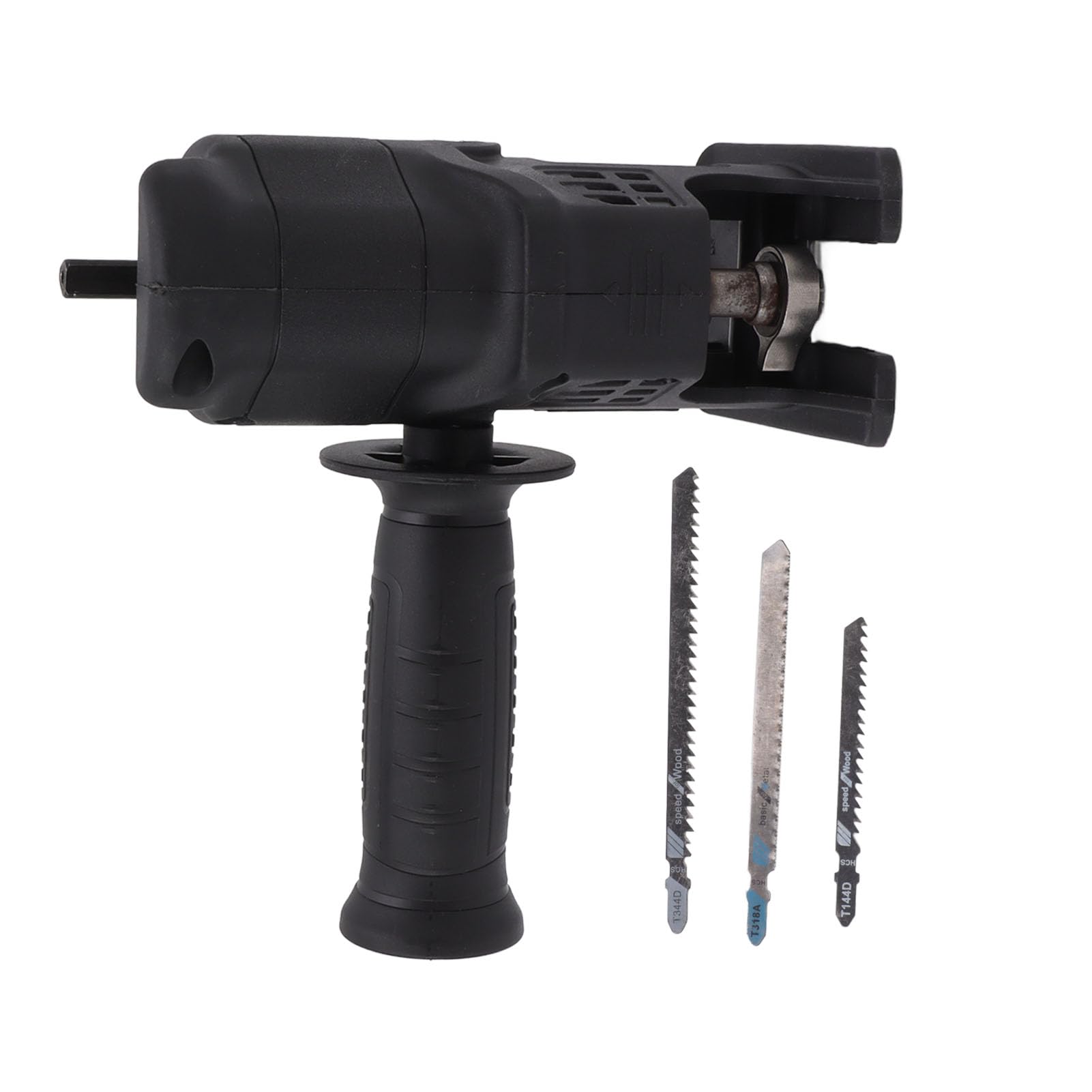 Aramox Adapter do Piły Szablastej Adapter Wiertła ABS do Wyrzynarki 3–13 Mm Uchwyt Boczny z 3 Szczękami Szybkozłączka Przenośne Cięcie dla Użytkowników Drewna, Metalu, Tworzyw Sztucznych