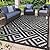 GENIMO Outdoor Rug for Patio Clearance,5'x8' Waterproof Mat,Reversible Plastic Camping Rugs,Rv,Porch,Deck,Camper,Balcony,Backyard,Black & Gray