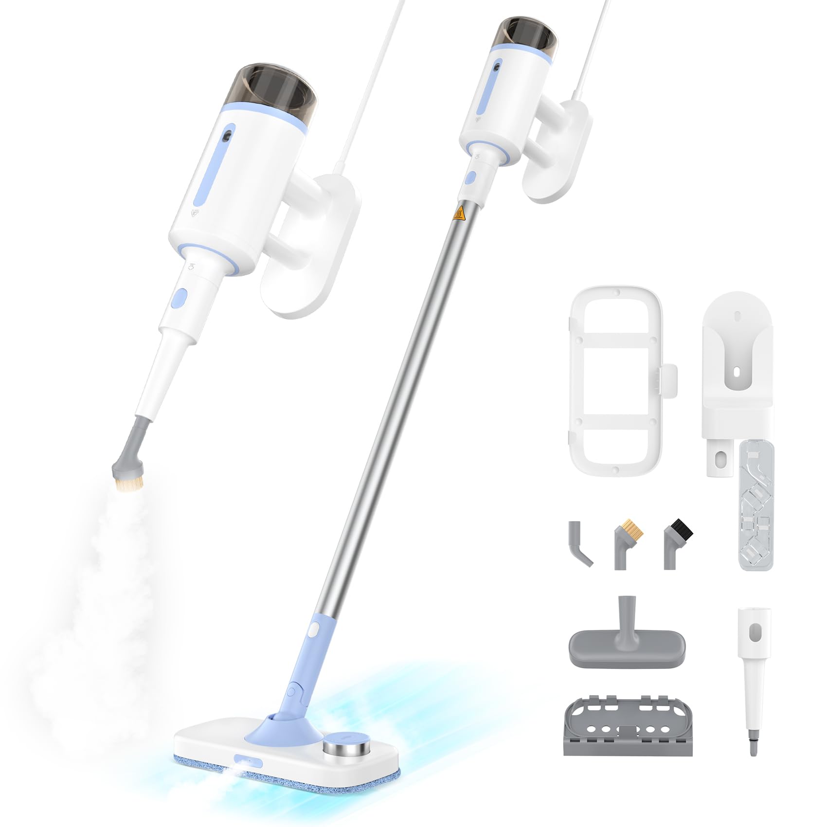 7 in 1 Steam Mop for Floor Cleaning, Multipurpose Floor Steamer with Detachable Handheld Steam Cleaner Perfect for Hardwood Floors, Clothes, Windows, Tiles, Furniture, Carpet, Whole Home Use