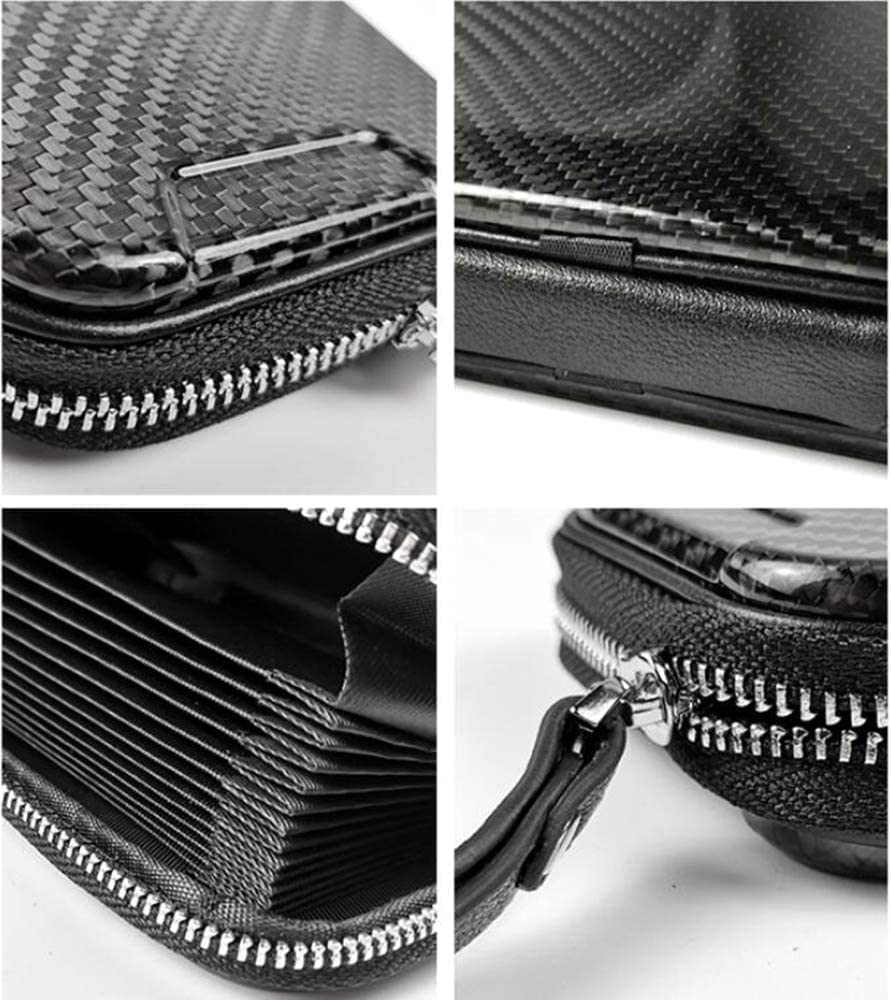 TOBILE Portafoglio in Fibra di Carbonio Pacchetto Carte Porta Carte RFID antifurto Porta Carte può Contenere banconote/chiavi/contanti/12 Carte
