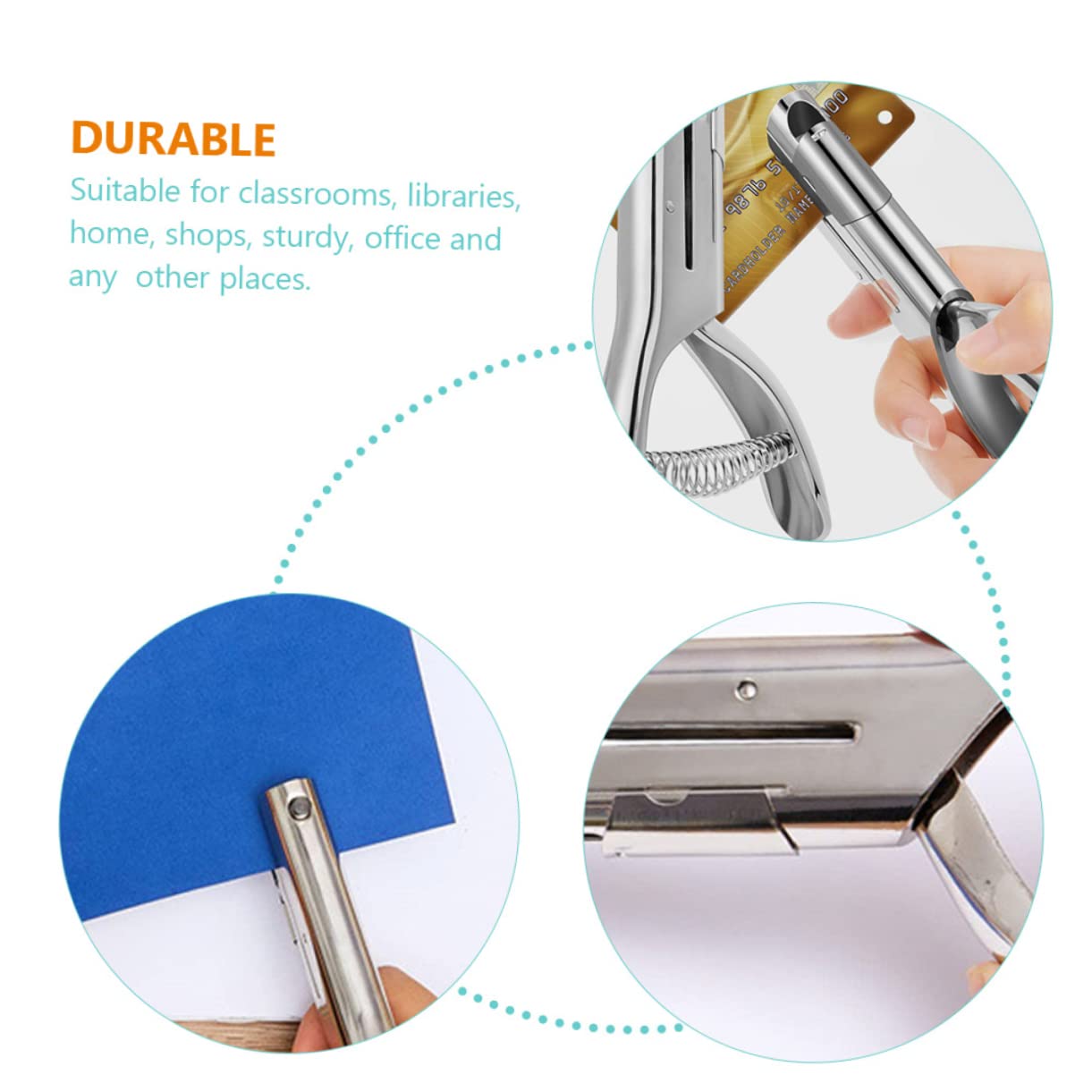 Punzonatrice Heavy Duty per Carta con Slot Raccolta Forniture Ufficio e Fai da Te Profondità Design Stabile e Pratico per Biglietti da Visita e Foto