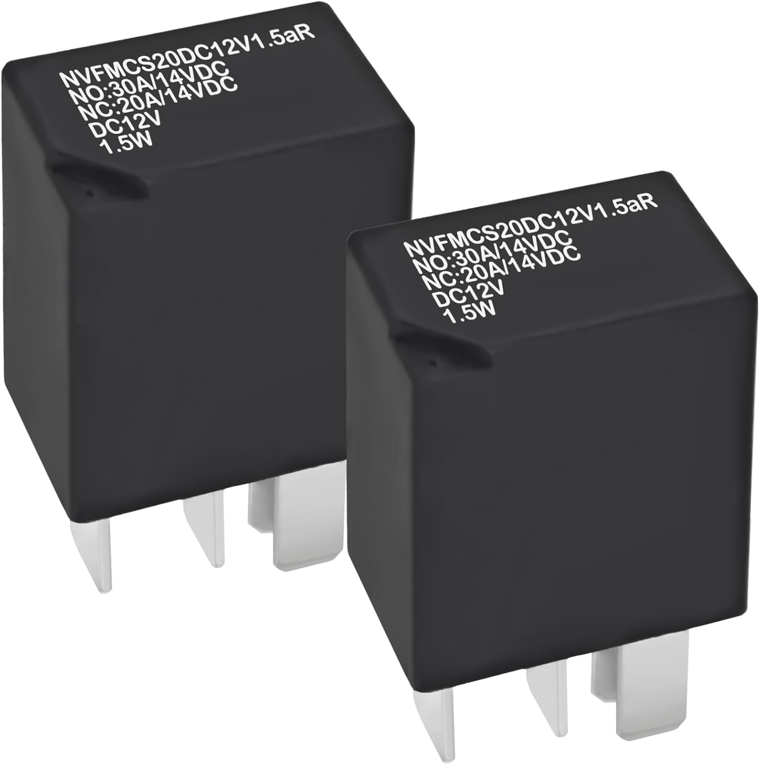 Relay NVFMCS20DC12V1.5aR (Pack of 2) - 12VDC 5-Pin Automotive Power Relay