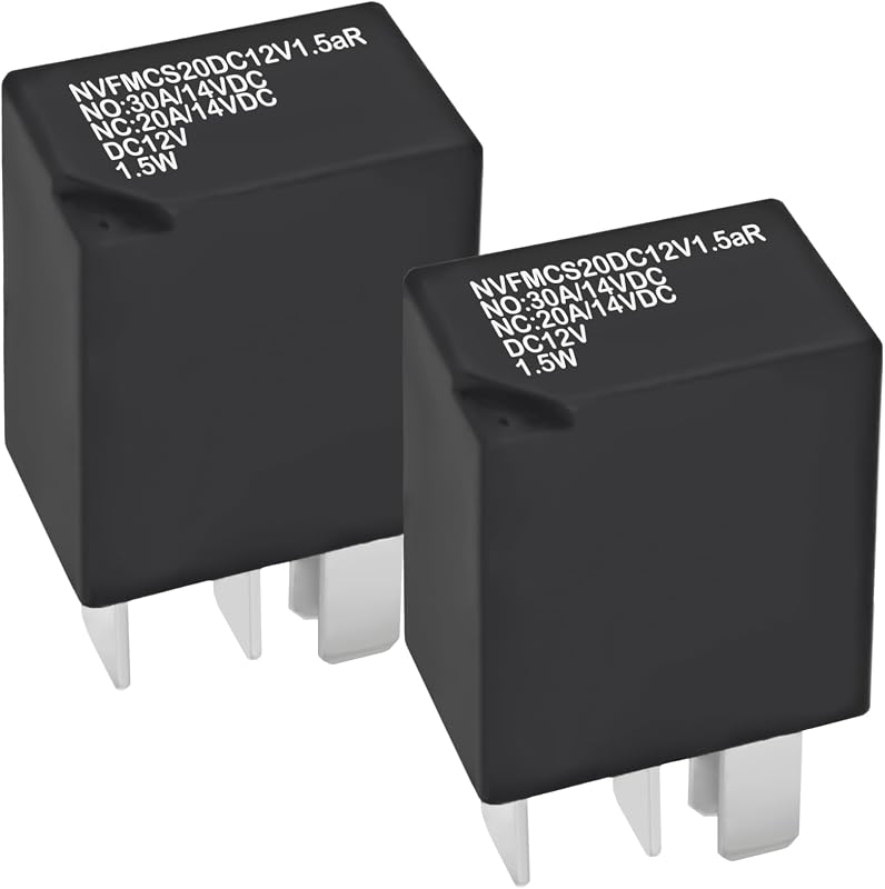 Relé automotivo de potência Formiden NVFMCS20DC12V2P 12 VCC, 5 pinos, 25 A – Pacote com 2