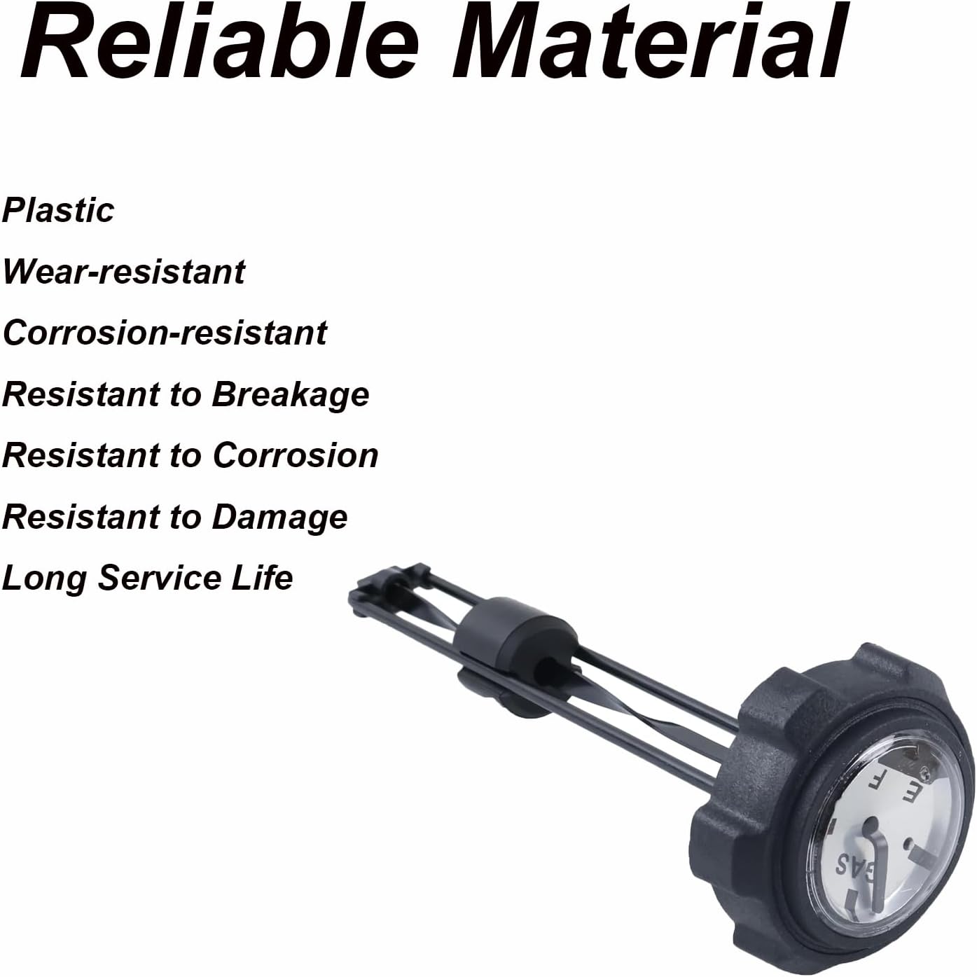 Fuel Gauge Gas Cap, Real-Time Reading Tight Threaded Seal Prevents Leakage, Simple Install Replacement for OEM 1240119