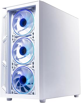 GTR Gaming PC | Intel i5-12400F | RTX 5060 8GB | 16GB DDR4 RAM | 1TB NVMe SSD | 600W 80+ Bronze PSU | Windows 11 | ARGB White Case | WiFi & Bluetooth