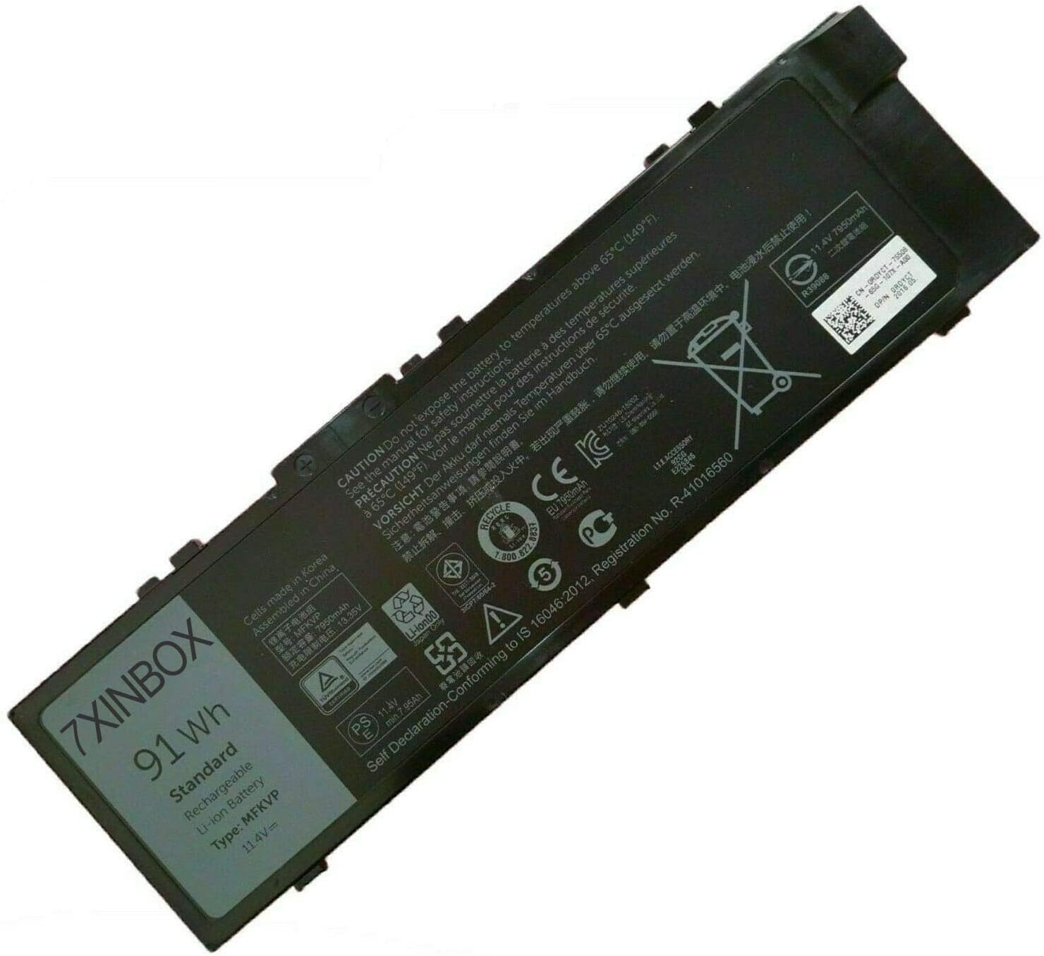 11.1 V 91Wh MFKVP T05W1 0GR5D3 0FNY7 0RDYCT 0TWCPG GR5D3 RDYCT TWCPG Replacement Laptop Battery for Dell Precision 15 7510 17 7710 17 M7710