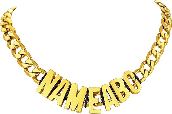 ChainsHouse Personalized Name Necklace for Men,Stainless Steel/18K Gold Plated/Black Engraved Cuban Link/Figaro Chain Necklace For Men Gift for Husband Dad Him