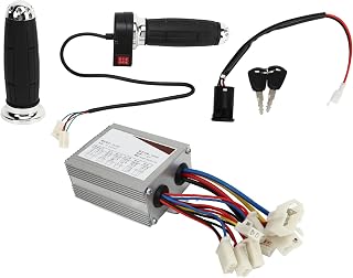 Changor Electric Bike Brushed Controller, Electric Bike Ignition Switch 36V 500W Stall Protection Overcurrent Protection for Electric Scooter