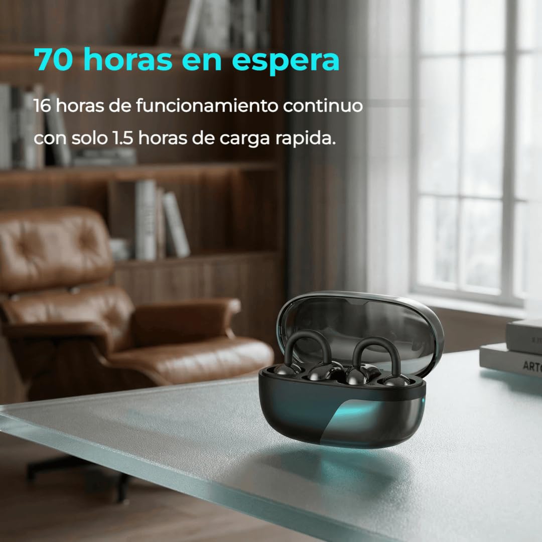 Nuevos Auriculares con Clip de oído, reducción de Ruido para Adultos Mayores: amplifica el Sonido Original para ayudarlo a Escuchar Voces claras y más cómodo sin el oído