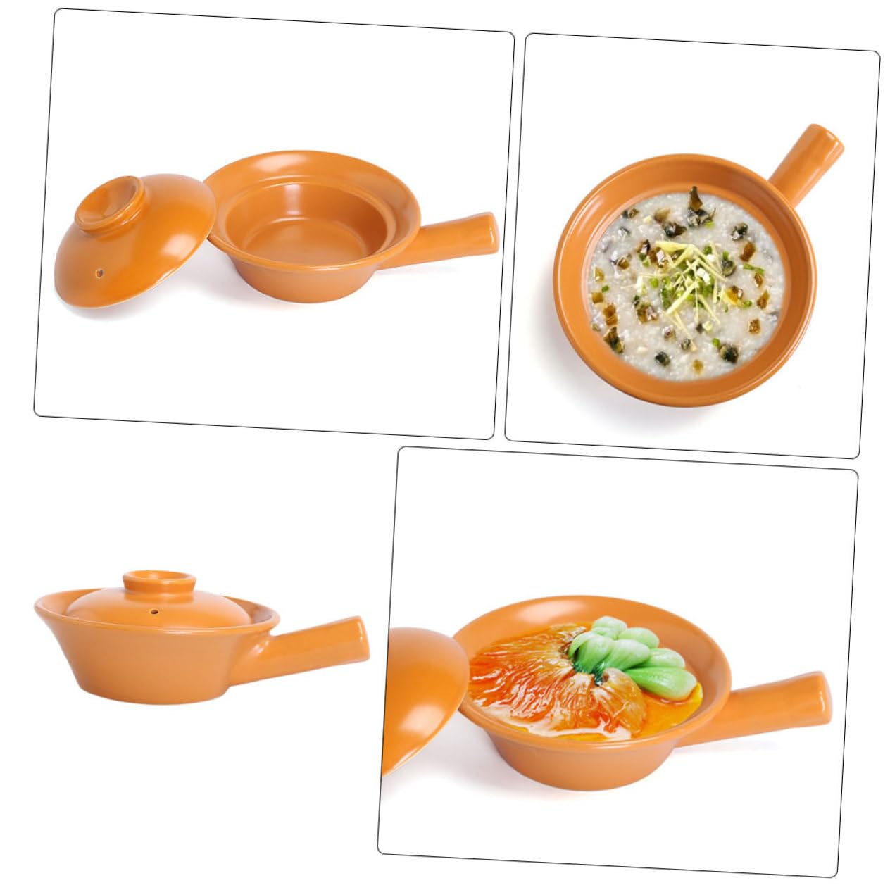 VICASKY Keramik Milchtopf mit Griff Hitzebeständig Klein Multifunktional für Reis Suppe Babybrei Porzellanähnlich für Herd Sicherer Griff für Babynahrung und Vielseitiges Kochen