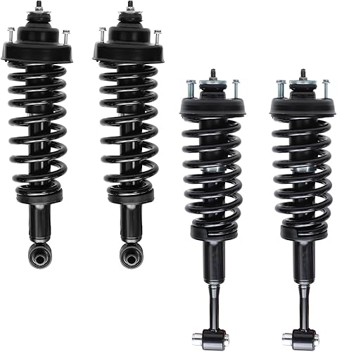 Miniatura 23 de Detroit Axle - 4 puntales para Scion tC 2005-2010 puntales traseros delanteros completos con muelle helicoidal 2006 2007 2008 2009 montaje de