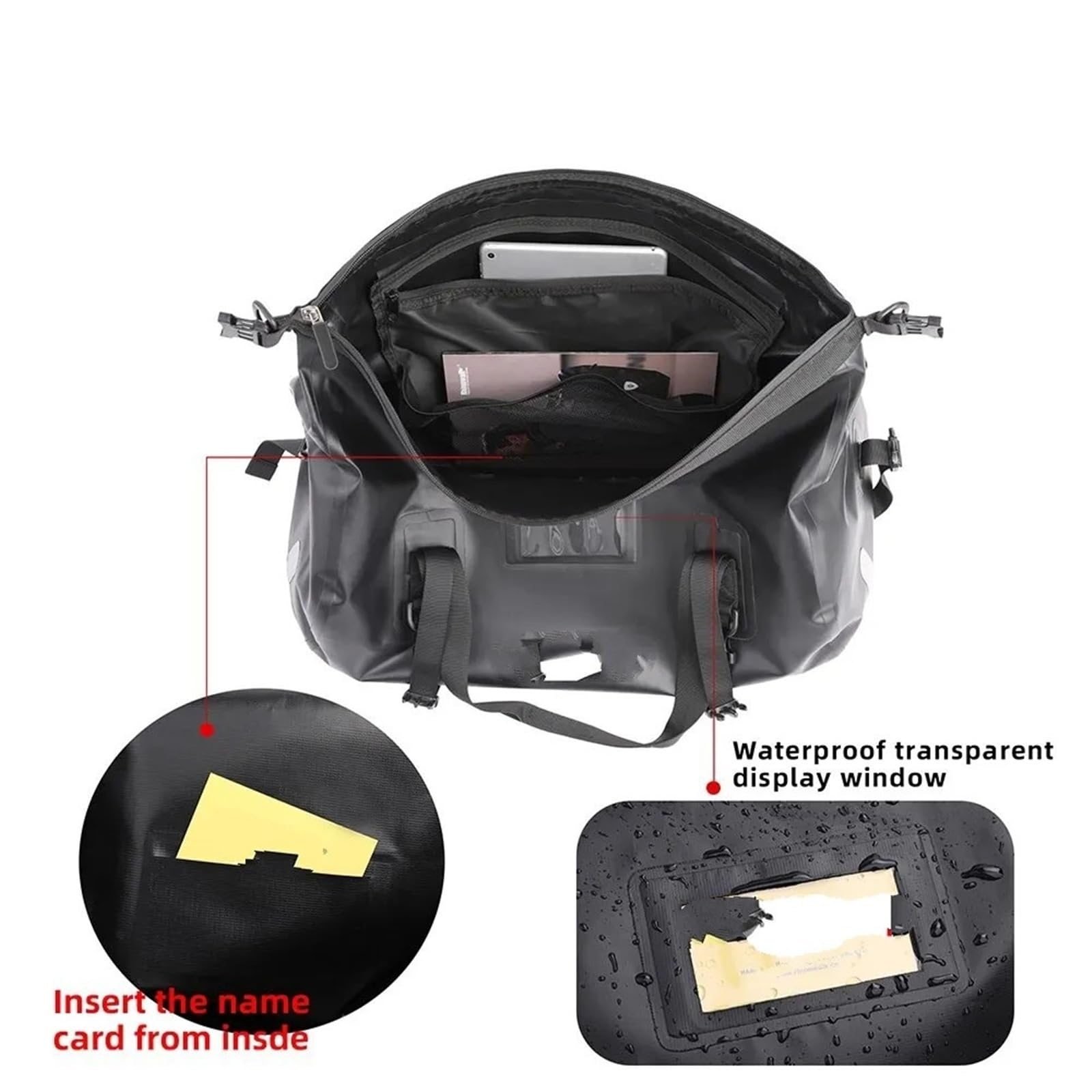 Motorradtasche Motorradtasche, 45 L, Hecksatteltasche, Strapazierfähig, Trockenes Gepäck, Outdoor-Tasche, Motorrad-Rücksitztasche, Reisetasche Für Motorradfahrer
