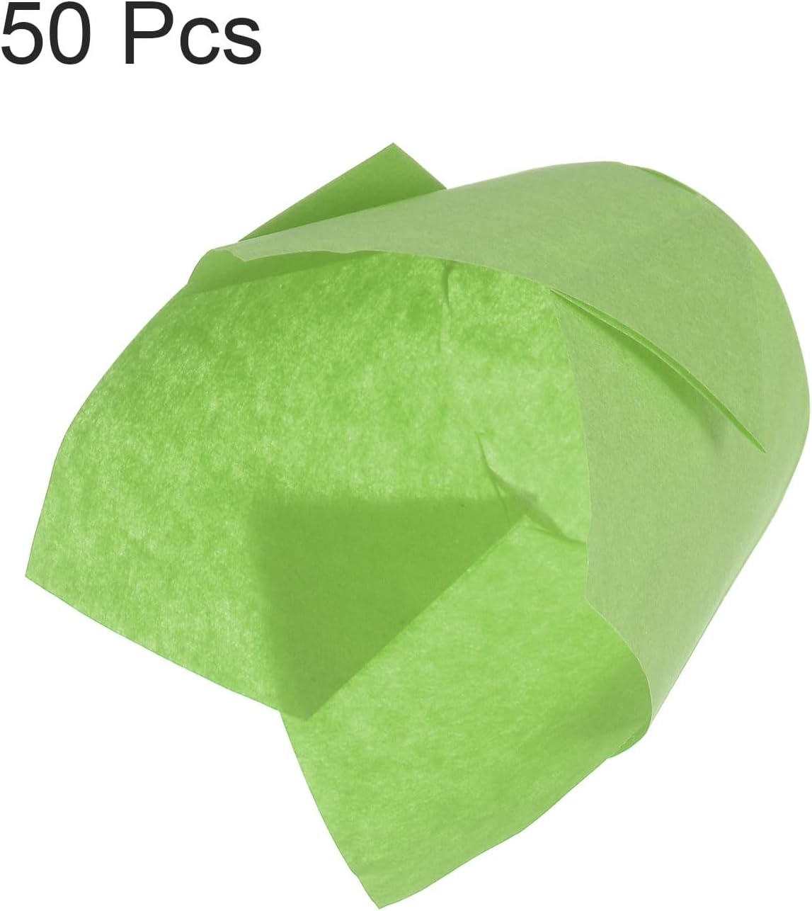 HARFINGTON 50Pcs Tulip Cupcake Liners Standard Paper Baking Cups Greaseproof Wrappers Disposable for Birthday Banquets Party, Green