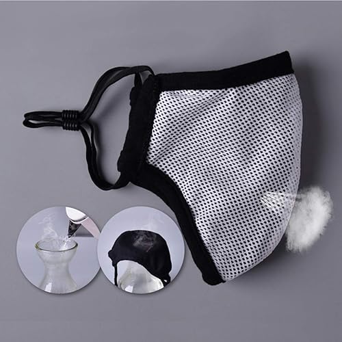 Miniatura 4 de Tvoip Máscara de estilo moderno en la boca, antipolvo, filtro de carbón activado, máscara de mufla bucal (una máscara + 2 filtros), máscara facial