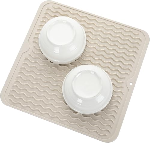 Miniatura 570 de Tapete de silicona para secado de platos para múltiples usos, fácil de limpiar, ecológico, resistente al calor, tapete de silicona para encimera