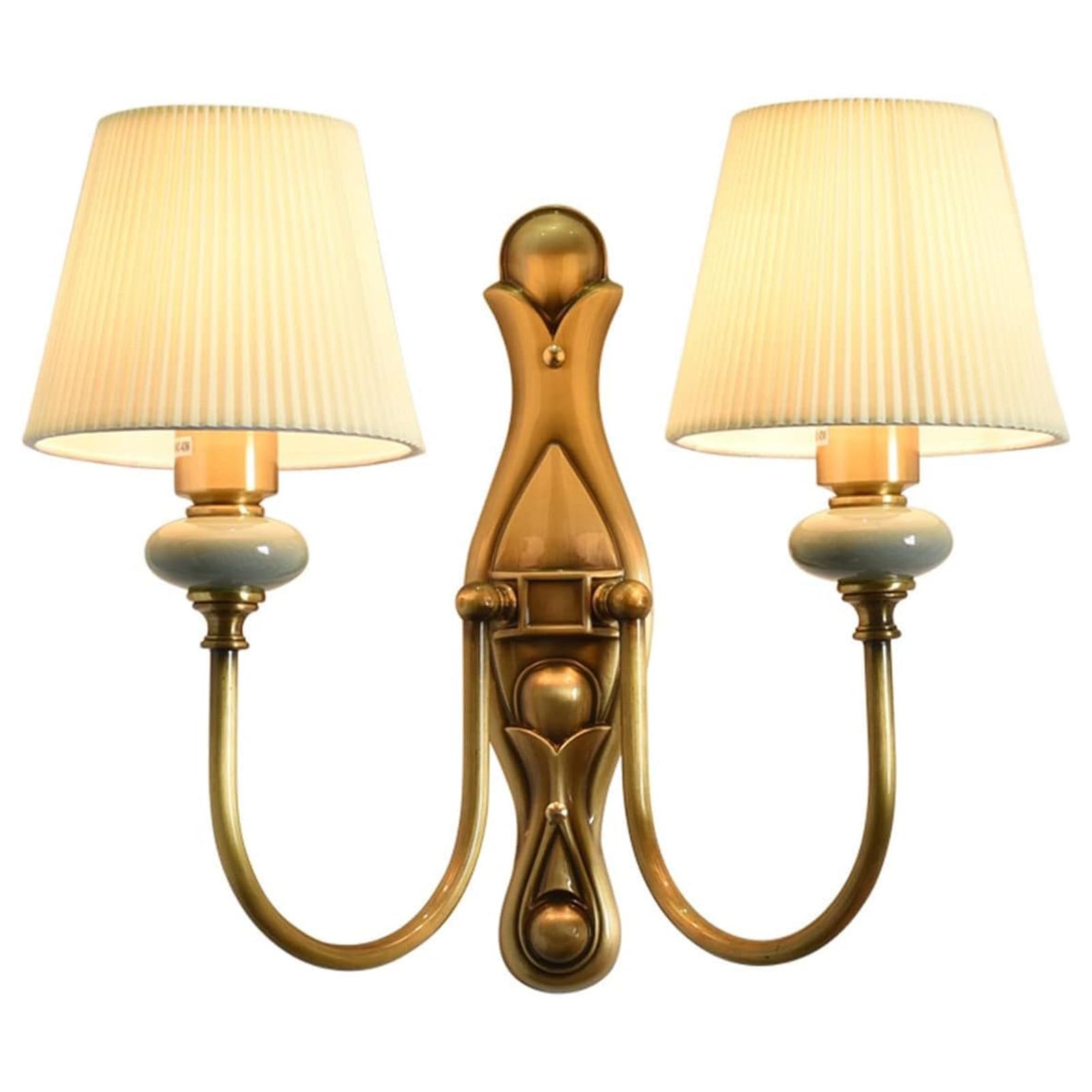 HXYSXHJUO Luxury Indoor Wall Lighting,Retro Copper Lamp, Concise Crystal Lampshade Sconce, For Bedroom, Bathroom, Living Room, Entryway