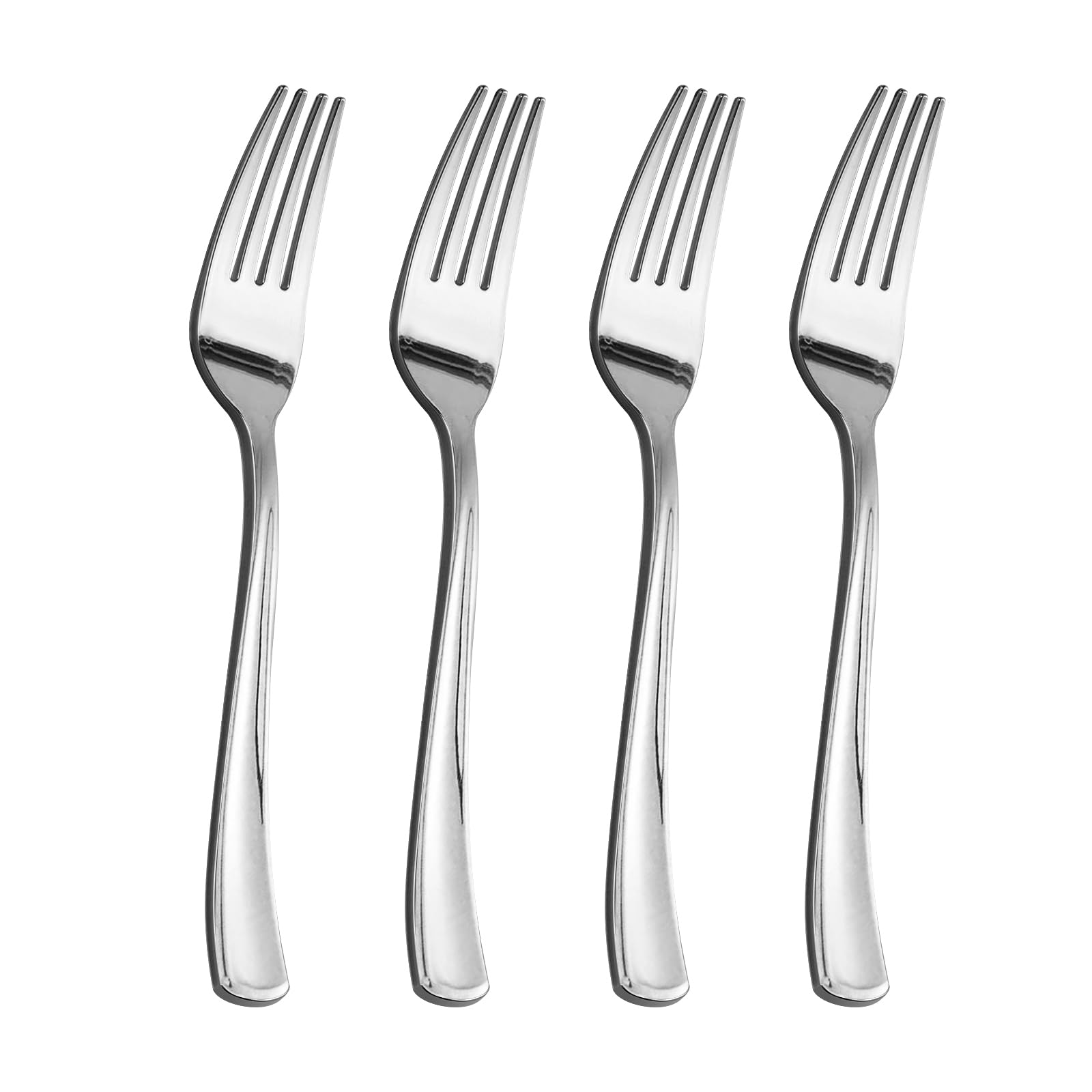 Goodluck 150 Pack Silver Plastic Forks, Heavy Duty Silver Forks Disposable, Silver Plastic Cutlery Perfect for Weddings, Parties, Dinners