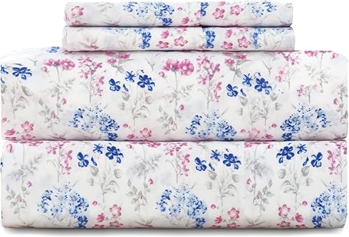 Juego de sábanas de 4 piezas, transpirables y suaves, de microfibra cepillada con bolsillos profundos, fácil cuidado, color negro