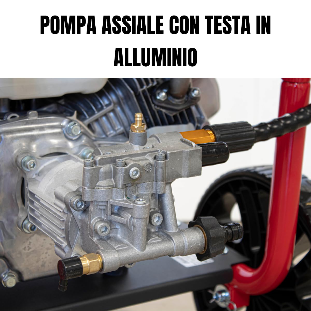 Idropulitrice a Benzina 200 Bar 2900 PSI, Motore Honda GP160 4.8 HP, Portata 8,5 L/min, Pompa Assiale in Alluminio, Tubo Alta Pressione 7,5 m, per Auto Giardino Patio – WASPPER W2900HA