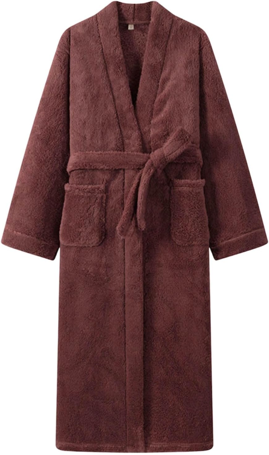 Long Robe for Women Plush Soft Spa Bathrobe Cozy Housecoat with Pockets