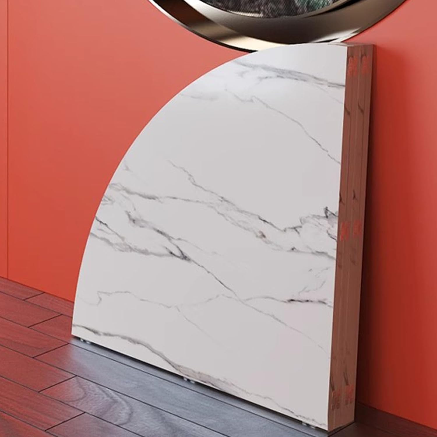 Large Round Foldable Table Top, Solid Wood Folding Tabletop Extender, TableTops Only, Table top Extender, Space Saving Folding Dining Desk,Replace Tables Tops(47.2in)