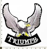 Big Jumbo Large Big Huge Jumbo TRIUMPH wing Racing Motorcycle Motorrad Biker Back Jacket T-shirt Sew Iron on Patch Badge Embroidery