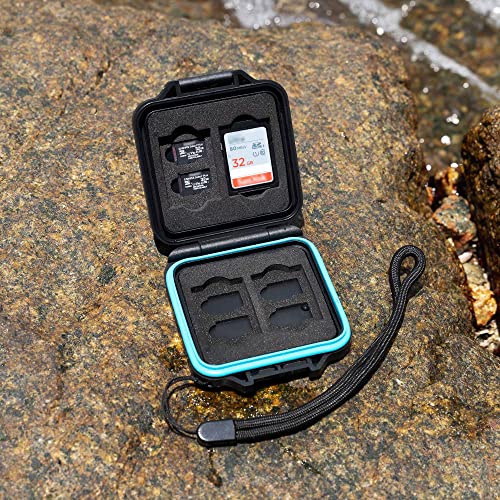 Jjc 12 Slots Portable Sd Micro Sd Memory Card Case, Water-Resistant And Anti-Shock Sd Msd Tf Card Holder Storage Organizer For 8 Micro Sd Card & 4 Sd/Sdhc/Sdxc Card With Eva Foam Interior #TOP7