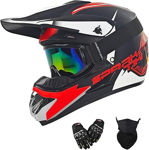 Casco de motocross para jóvenes y niños, casco de motocross para exteriores, casco de motocicleta todoterreno, casco de motocicleta juvenil, casco