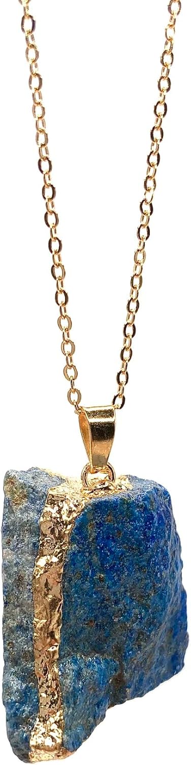 Raw Crystal Necklace Natural Rough Stone Pendant Irregular Crystal Ideal Gift for Woman